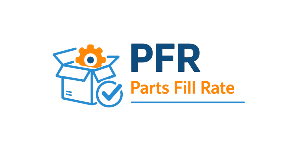 Parts Fill Rate (PFR) KPI icon representing parts availability and inventory readiness in manufacturing and automotive after-sales service