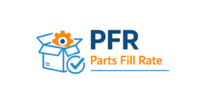Parts Fill Rate (PFR) KPI icon representing parts availability and inventory readiness in manufacturing and automotive after-sales service